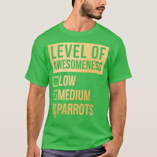 Parrot Funny Art Level von Papageien in Gold T-Shirt