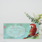 PARROT ~ Grußkarte/Geburtstagskarte/Postkarte (Stehend Vorderseite)