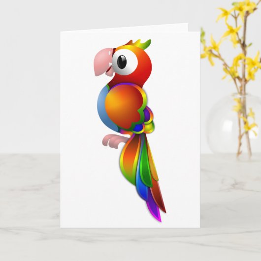 Parrot Grußkarten Karte (Gelbe Blume)