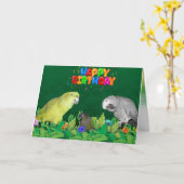Parrot Happy Birthday Card Karte (Gelbe Blume)