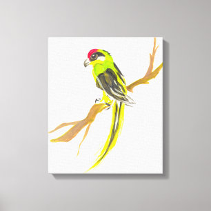 Parrot hat uns einen runtergeholt. Watercolor pain Leinwanddruck