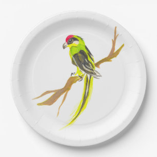 Parrot hat uns einen runtergeholt. Watercolor pain Pappteller