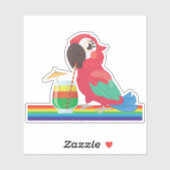 Parrot Head Jimmy Buffett Aufkleber (Blatt)