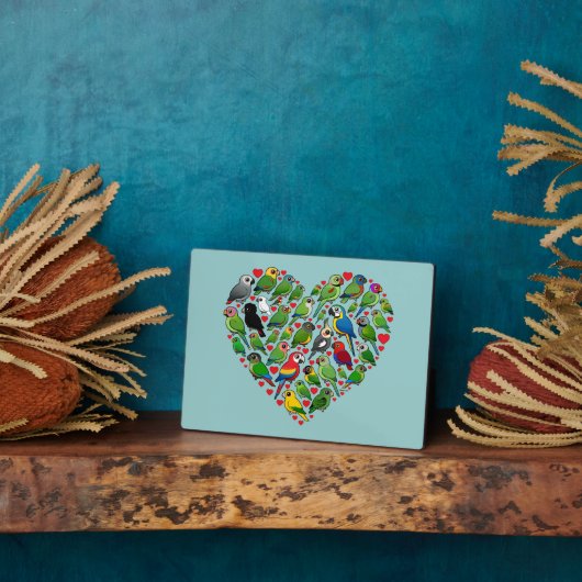 Parrot Heart Fotoplatte (Seite)