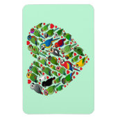 Parrot Heart Magnet (Vertikal)