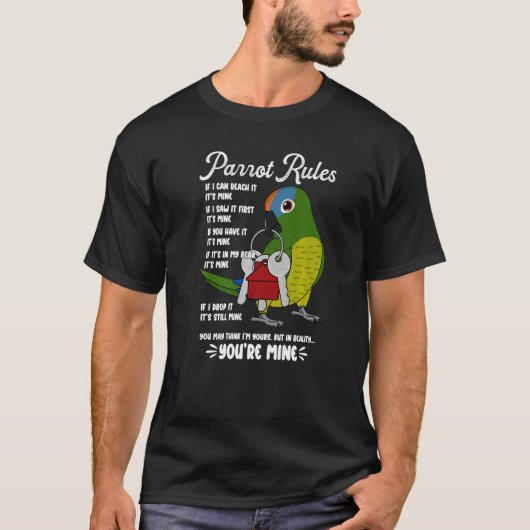 Parrot House Rules Es ist mein Ich-Pfirsicheier T-Shirt (Vorderseite)