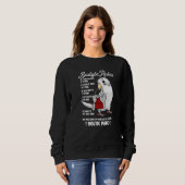 Parrot House Rules It's Mine I White Budgie Budger Sweatshirt (Vorne ganz)