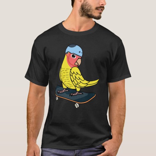 Parrot I Peach konfrontiert Gelbe Lutino L T-Shirt (Vorderseite)