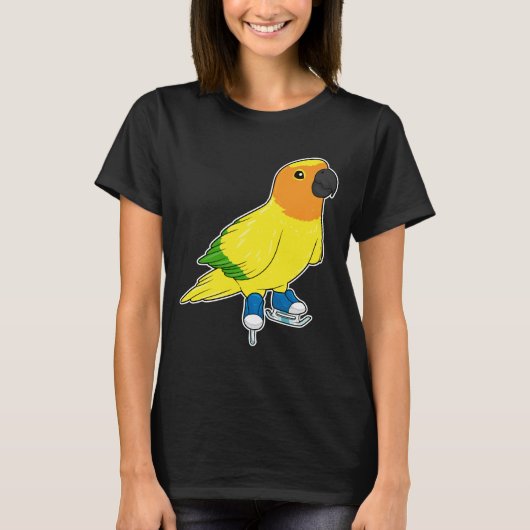 Parrot Ice Skaten Ice Skate T-Shirt (Vorderseite)