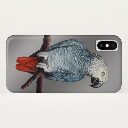 Parrot iPhone Case African Gray Parrot Mobile Case (Rückseite (Horizontal))