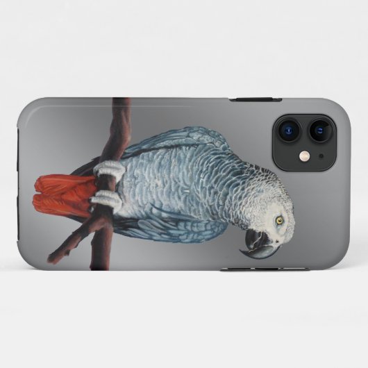 Parrot iPhone Case African Gray Parrot Mobile Case (Rückseite (Horizontal))
