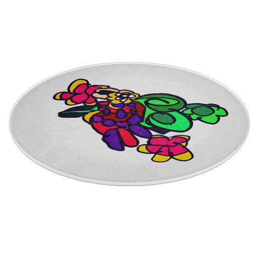 Parrot joy forest  schneidebrett (Ecke)