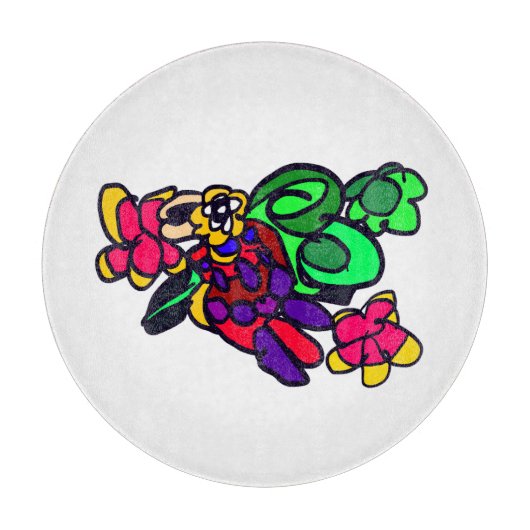 Parrot joy forest  schneidebrett (Vorderseite)