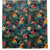 Parrot Jungle Duschvorhang (Vorderseite)