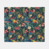 Parrot Jungle Fleecedecke (Vorderseite (Horizontal))