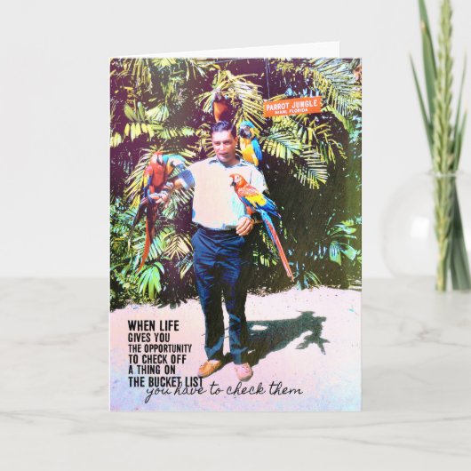 PARROT JUNGLE Grußkarte Dankeskarte (Vorderseite)