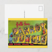 Parrot Jungle Miami Vintage Postcard Postkarte (Vorne/Hinten)
