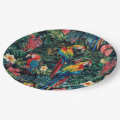 Parrot Jungle Paper Plate Pappteller (Schrägansicht)