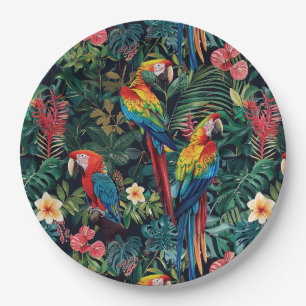 Parrot Jungle Paper Plate Pappteller