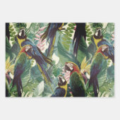Parrot Jungle Wrapping Paper Flat Sheet Set 3 Geschenkpapier Set (Vorderseite 3)
