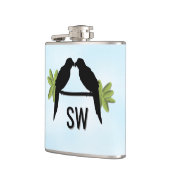 Parrot Liebe Monogram Flachmann (Links)