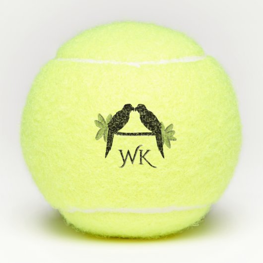 Parrot Liebe Monogram Tennisbälle (Vorderseite)