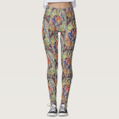 Parrot Macaw farbenfrohe Scarlet Hyacinth Leggings (Vorderseite)