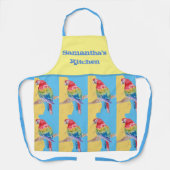 Parrot Macaw Pastel Blue Bird Birthday Girl Womens Schürze (Vorderseite)