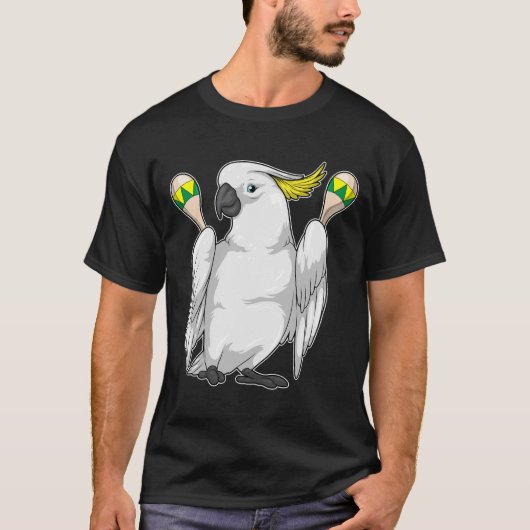 Parrot Musician Maracas Music T-Shirt (Vorderseite)