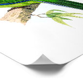 Parrot Nr. 8 Tropische Antikornithologie Druck Poster (Ecke)