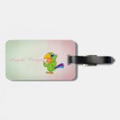 Parrot Ombre Streifen Monogram Personalisiert Gepäckanhänger (Rückseite horizontal)