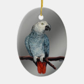 Parrot Ornament Personalisieren Afrikanischen Grau (Vorne)