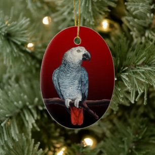 Parrot Ornament Personalisieren Afrikanischen Grau