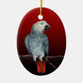 Parrot Ornament Personalisieren Afrikanischen Grau (Vorne)