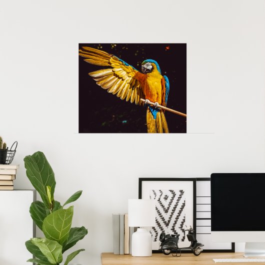 Parrot Out Stretched Wing Poster (Heimbüro)