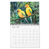 Parrot paintings Calendar Kalender (Mär 2027)
