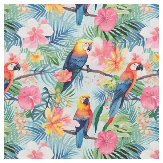 Parrot Palooza Stoff (Nahaufnahme)