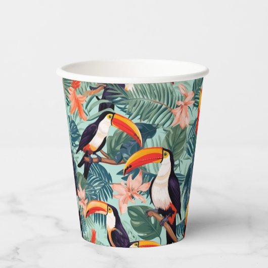 Parrot Paradise Paper Napkins Pappbecher (Vorderseite)