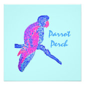 Parrot Perch (Sky-Blue) Fotodruck (Vorne)