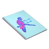 Parrot Perch (Sky-Blue) Notizblock (Rechte Seite)