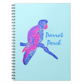 Parrot Perch (Sky-Blue) Notizblock (Vorderseite)