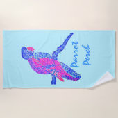 Parrot Perch (Sky-Blue) Strandtuch (Vorderseite)