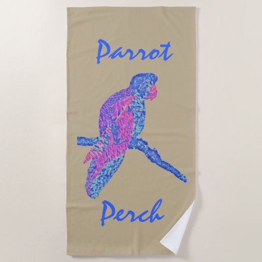 Parrot Perch Strandtuch (Vorderseite)