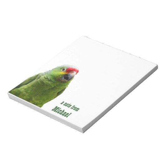 Parrot Personalisiert Notepad Notizblock (Rotiert)