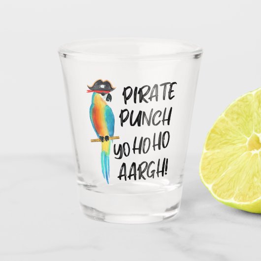 Parrot Pirate Punch Funny Schnapsglas (Vorderseite)