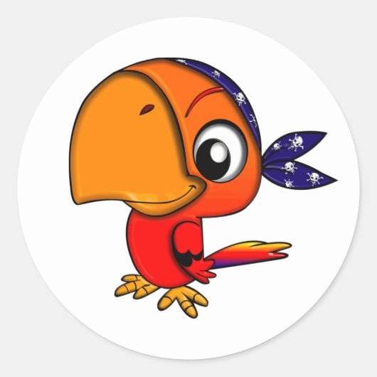 Parrot Pirate Stickers (Vorderseite)