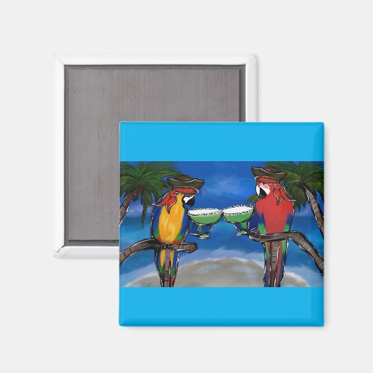 Parrot Pirates Magnet (Vorderseite/Rückseite)