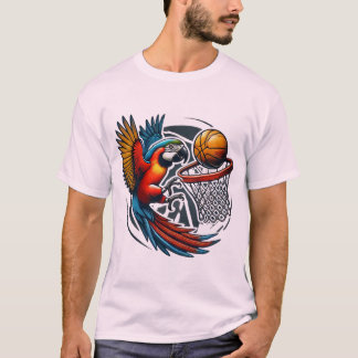 Parrot Playing Basketball Hobby Sportvögel T-Shirt