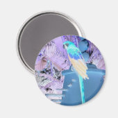 Parrot Pop Art Magnet (Vorderseite/Rückseite)