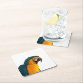 Parrot Post-it Notes Rechteckiger Pappuntersetzer (Vor Ort)